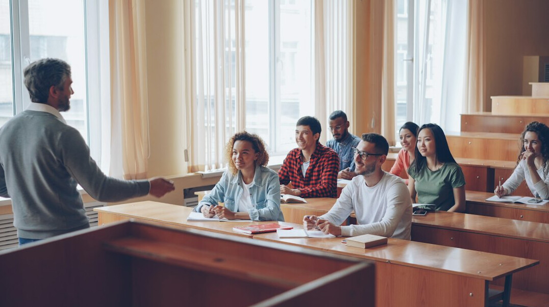 adult students in classroom